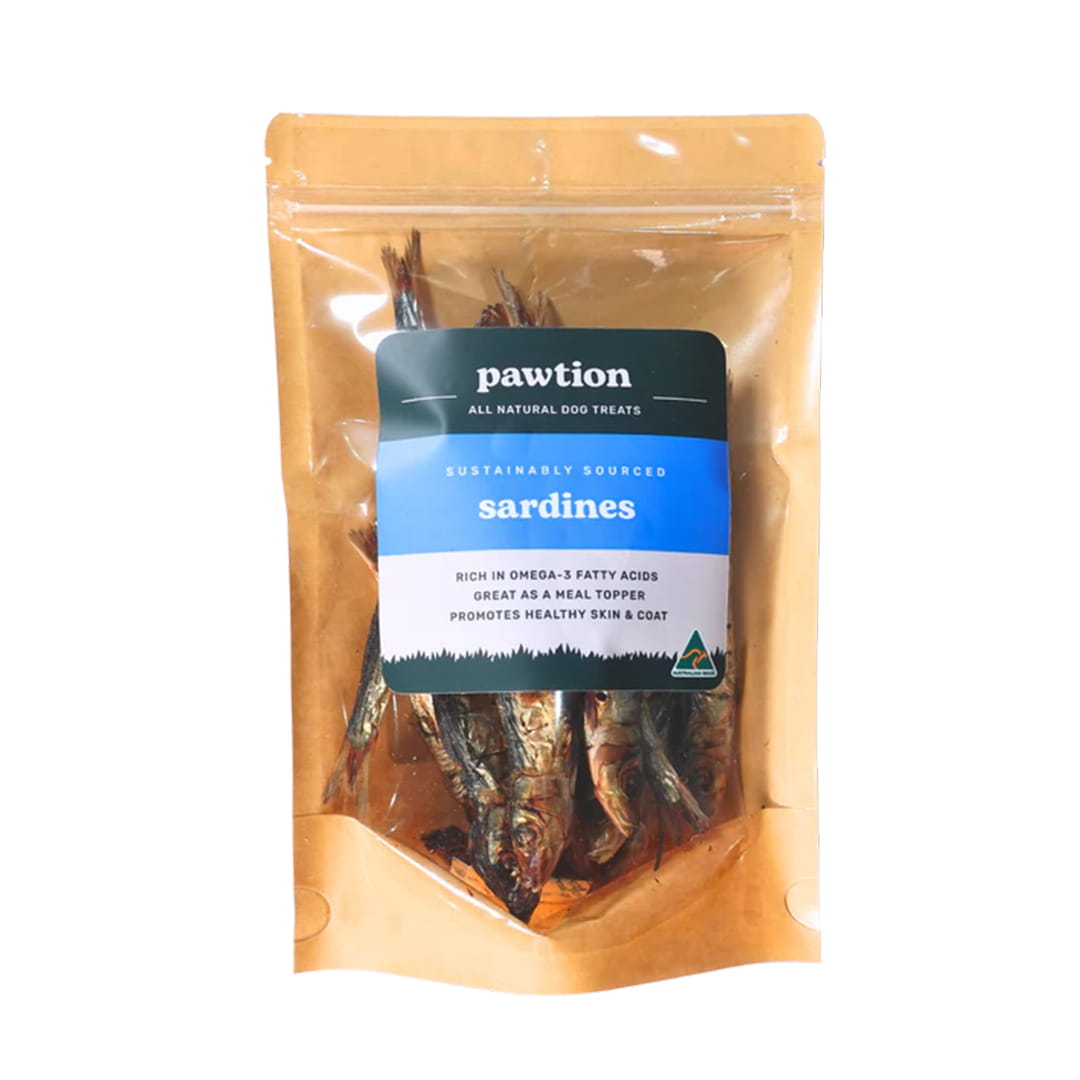 Bag of natural whole sardine treats for pets by Mybuddy.sg.